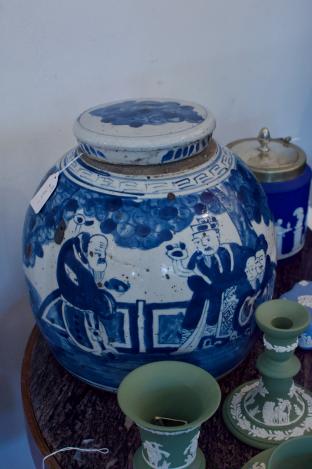 Blue & white ginger jar