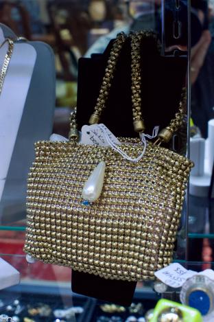 Made in France Saks 5th Ave bead mesh bag - lovely interior