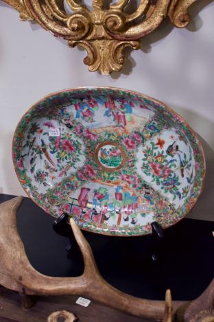 Rose medallion oval platter
