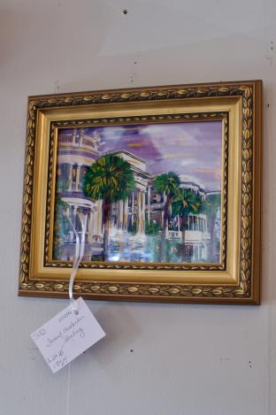 Framed Charleston painting