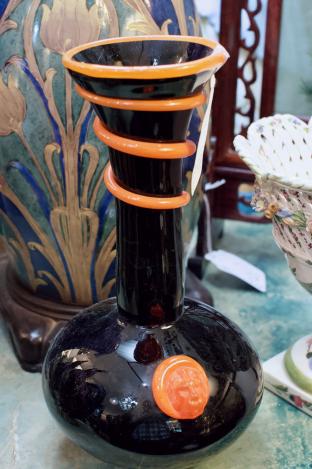 Murano art glass amethyst vase