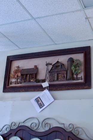 Farm scene artwork - 1970s Americana art