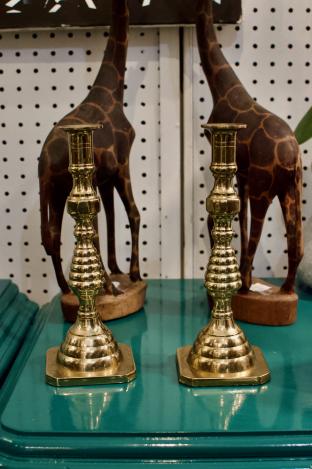 Large heavy VA Metalcrafters candle sticks