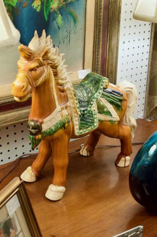 Large colorful Chinese horse