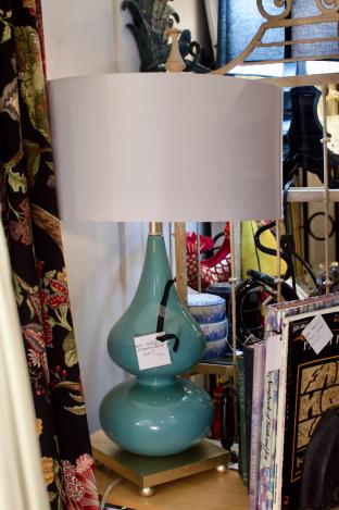 Turquoise lamp - as is