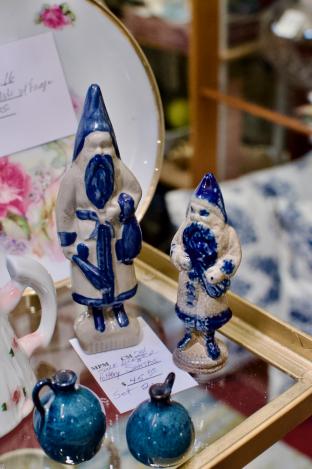Salt glazed pottery Santas