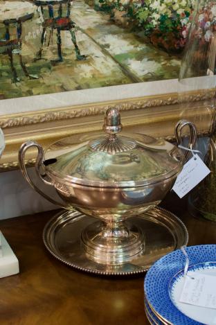 Silver plated tureen & underplate