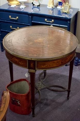 Louis XVI style marquetry side table