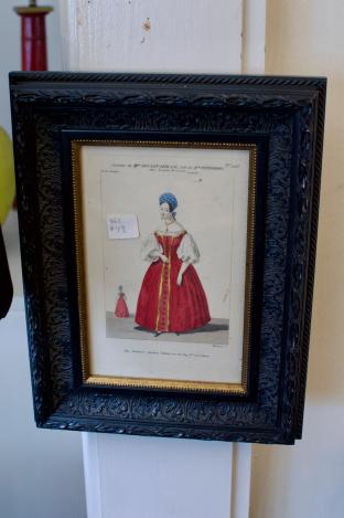 French hand colored engraving