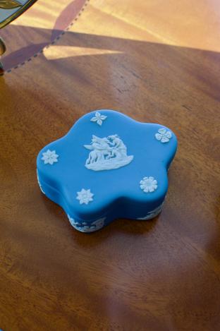 Wedgwood blue trinket box