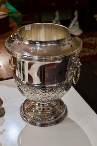 Silverplate wine cooler