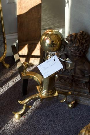 Brass andirons