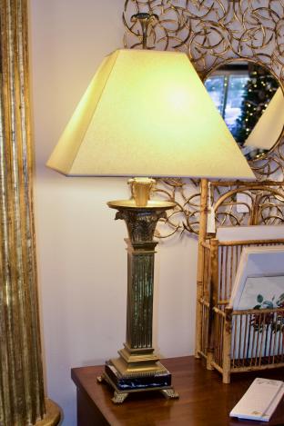Pair of column lamps