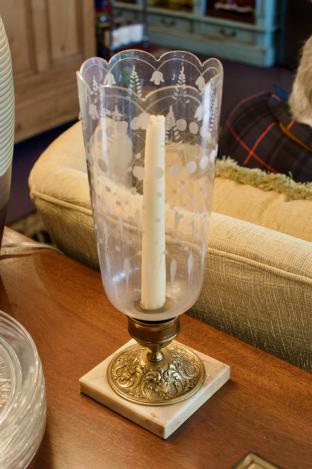 Vintage hurricane candle holders