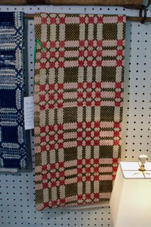 Salmon & Green coverlet runner