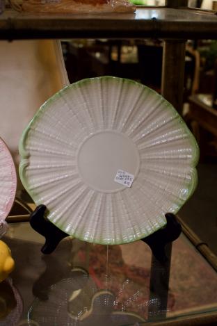 Belleek green plate