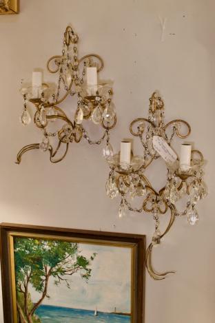 Pair - French Maison Bagues style sconces