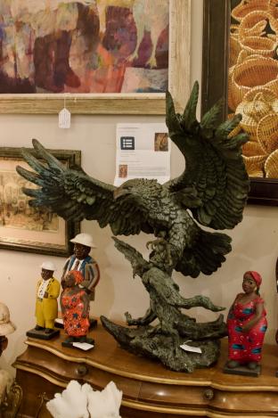 Bronze eagle, finely detailed