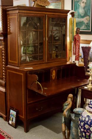 England - butlers desk w/ bookcase top