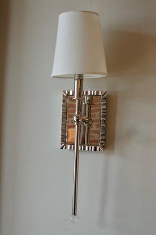 Silver mirrored sconce - 1 of pair