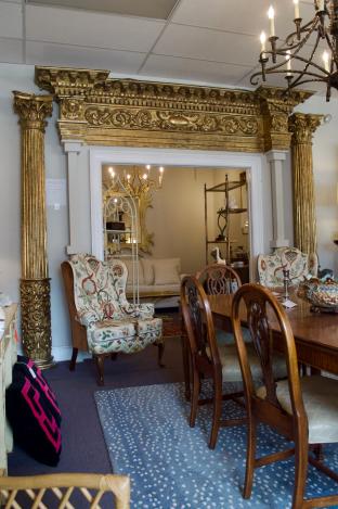 Rare & impressive Italian 18th century gilt wood door surround