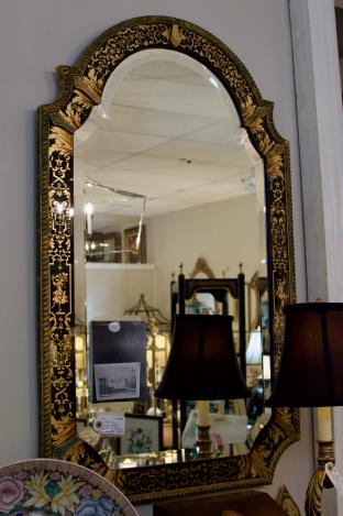 Stunning wide bevel mirror by Baker