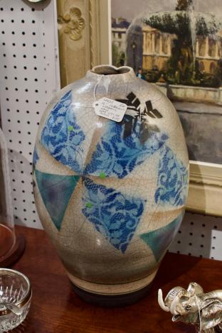 Large 16” Ikebana ceramic vase