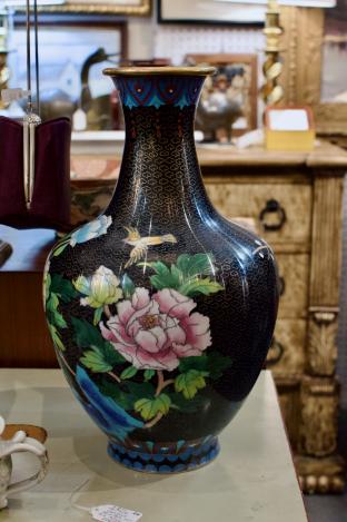 Pair of very large cloisonné vases