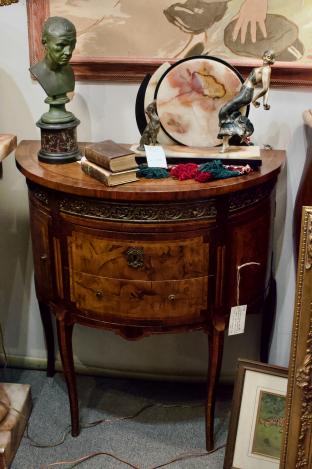 Very rare demi lune side table