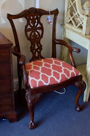 Maitland Smith Chippendale mahogany chair