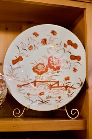 Japanese platter - white, orange, gold