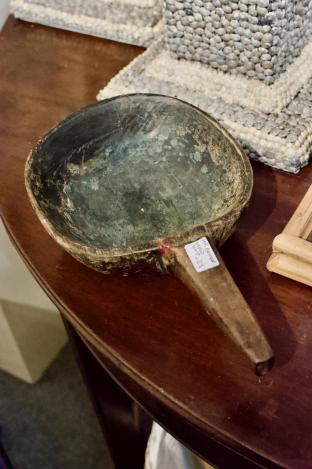 Antique wood scoop