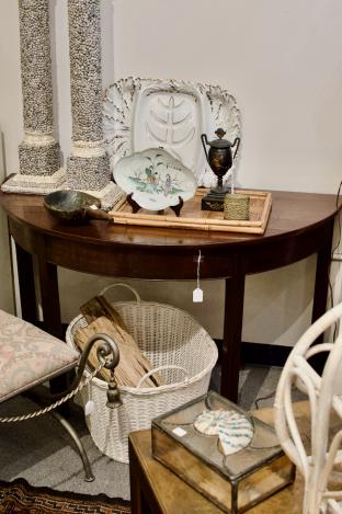 19th century mahogany demi lune