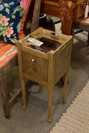 Drink table w/ mirror top & small door
