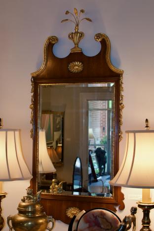 Friedman Brothers Williamsburg mahogany beveled mirror