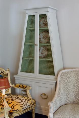 French country style cabinet pair