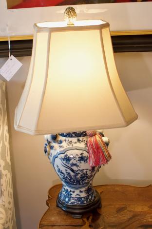 Blue & white lamp