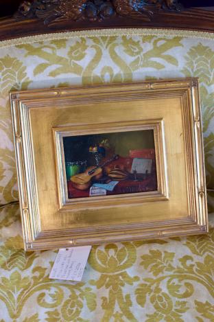 Still life oil painting on board
