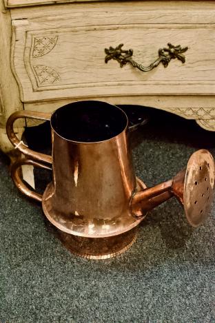 Double handled 1920s copper watering can