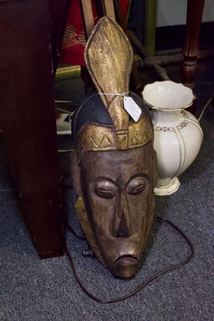 Vintage hand carved & painted mask