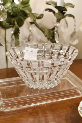 Antique crystal bowl - oval