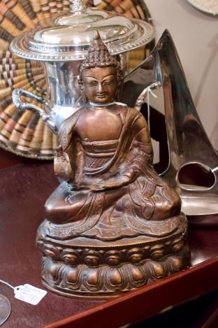 Vintage Vitarka Mudra bronze Buddha