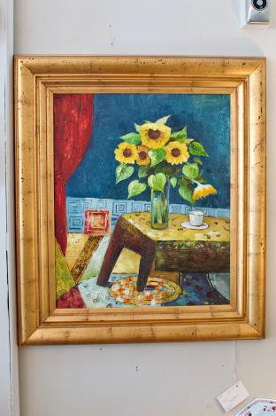 Oil on canvas - sunflower