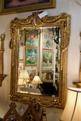 French giltwood mirror