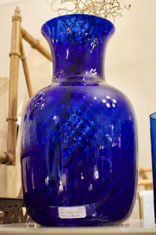 15” cobalt blue vase