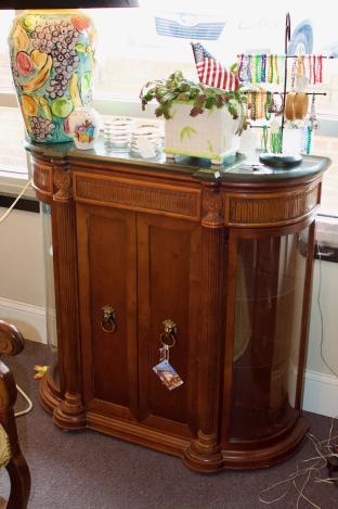 Marble top cabinet w/ shelves