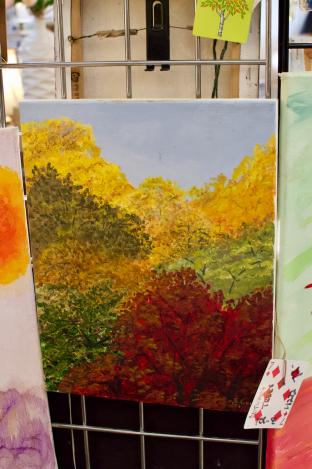 Autumn trees oil on canvas
