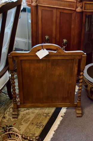 English oak fireplace screen