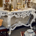 Ornate white console table