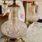 Pair of crystal decanter lamps